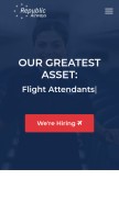 How rjet.com looks like on a mobile device such as an iPhone.