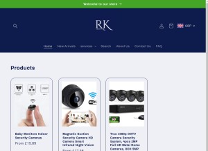 How rkluxe.com looks like on a tablet such as an iPad.