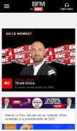 How rmc.fr looks like on a mobile device such as an iPhone.