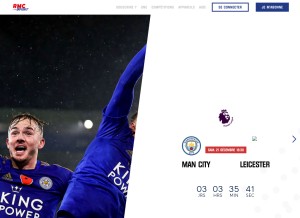 How rmcsport.tv looks like on a tablet such as an iPad.