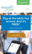 How rmpos.com looks like on a mobile device such as an iPhone.