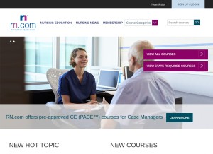 How rn.com looks like on a tablet such as an iPad.