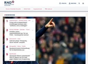How rnd.de looks like on a tablet such as an iPad.