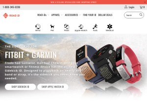 How roadid.com looks like on a tablet such as an iPad.