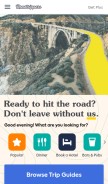 How roadtrippers.com looks like on a mobile device such as an iPhone.