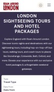 How roamaroundlondon.com looks like on a mobile device such as an iPhone.