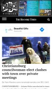 How roanoke.com looks like on a mobile device such as an iPhone.