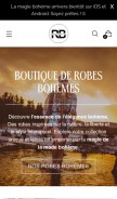 How robeboheme.co looks like on a mobile device such as an iPhone.
