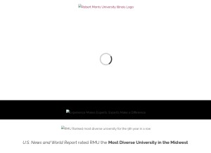 How robertmorris.edu looks like on a tablet such as an iPad.