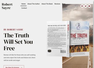 How robertsayre.com looks like on a tablet such as an iPad.