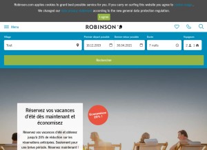 How robinson.com looks like on a tablet such as an iPad.