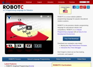 How robotc.net looks like on a tablet such as an iPad.