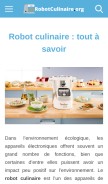 How robotculinaire.org looks like on a mobile device such as an iPhone.