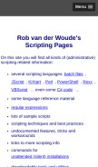How robvanderwoude.com looks like on a mobile device such as an iPhone.