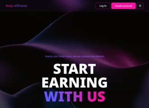 How robyaffiliates.com looks like on a tablet such as an iPad.