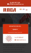 How rocadefisan.es looks like on a mobile device such as an iPhone.