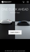 How roccat.org looks like on a mobile device such as an iPhone.
