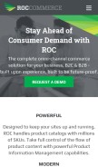 How roccommerce.net looks like on a mobile device such as an iPhone.