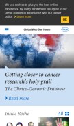 How roche.com looks like on a mobile device such as an iPhone.