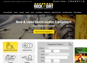 How rockanddirt.com looks like on a tablet such as an iPad.