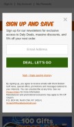 How rockbottomgolf.com looks like on a mobile device such as an iPhone.