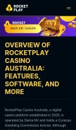 How rocket-casino.online looks like on a mobile device such as an iPhone.