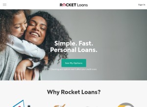 How rocketloans.com looks like on a tablet such as an iPad.