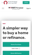 How rocketmortgage.com looks like on a mobile device such as an iPhone.