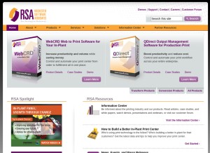 How rocsoft.com looks like on a tablet such as an iPad.