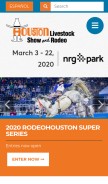 How rodeohouston.com looks like on a mobile device such as an iPhone.