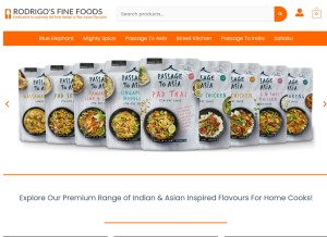 How rodrigosfinefoods.com looks like on a tablet such as an iPad.