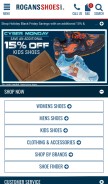 How rogansshoes.com looks like on a mobile device such as an iPhone.