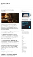 How rogercatlin.com looks like on a mobile device such as an iPhone.