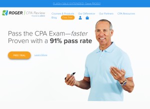 How rogercpareview.com looks like on a tablet such as an iPad.