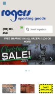 How rogerssportinggoods.com looks like on a mobile device such as an iPhone.