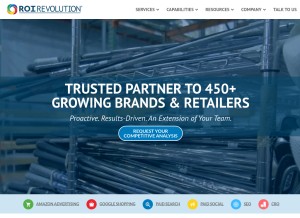 How roirevolution.com looks like on a tablet such as an iPad.
