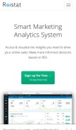 How roistat.com looks like on a mobile device such as an iPhone.