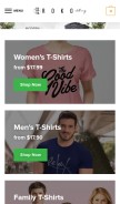 How rokoclothingstore.com looks like on a mobile device such as an iPhone.