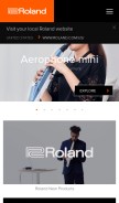 How roland.com looks like on a mobile device such as an iPhone.