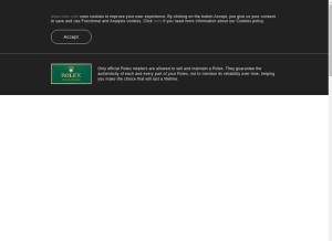 How rolex.com looks like on a tablet such as an iPad.