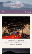 How romanticasheville.com looks like on a mobile device such as an iPhone.