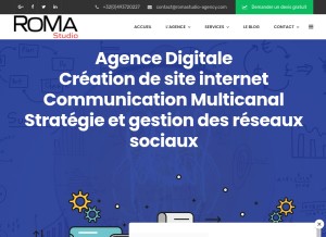 How romastudio-agency.com looks like on a tablet such as an iPad.