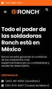 How ronch.com.mx looks like on a mobile device such as an iPhone.