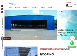 How roofingsheetcontractors.in looks like on a tablet such as an iPad.