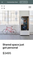 How room.com looks like on a mobile device such as an iPhone.