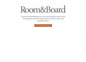 How roomandboard.com looks like on a tablet such as an iPad.