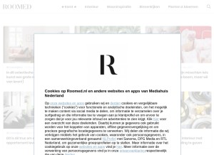 How roomed.nl looks like on a tablet such as an iPad.