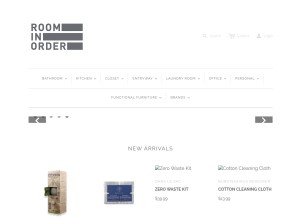 How roominorder.com looks like on a tablet such as an iPad.