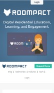 How roompact.com looks like on a mobile device such as an iPhone.