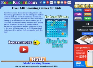 How roomrecess.com looks like on a tablet such as an iPad.